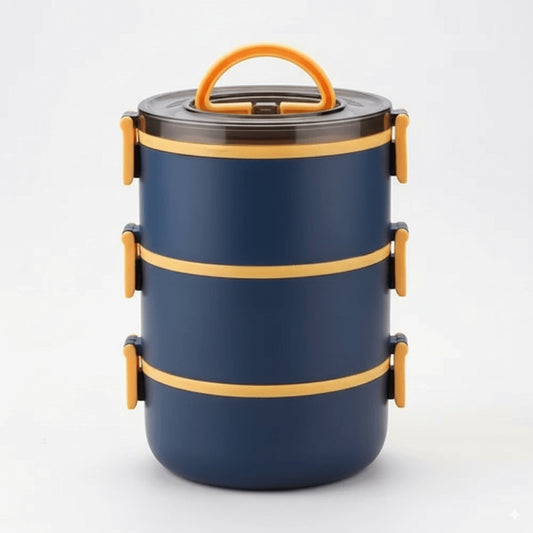 FLY Magnum 3-Tier Lunch Box – 1000ml, Leakproof, Airtight, Portable for Adults & Kids