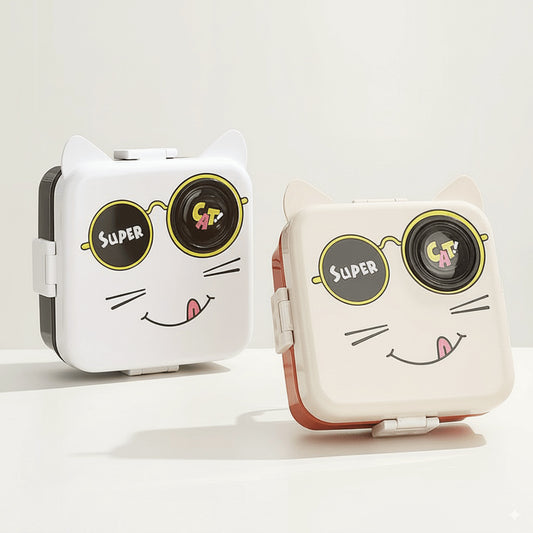 Super Dinosaur Lunch Box – 4 Compartment, 1000ml, Microwave & Dishwasher Safe, Portable for Kids & Office