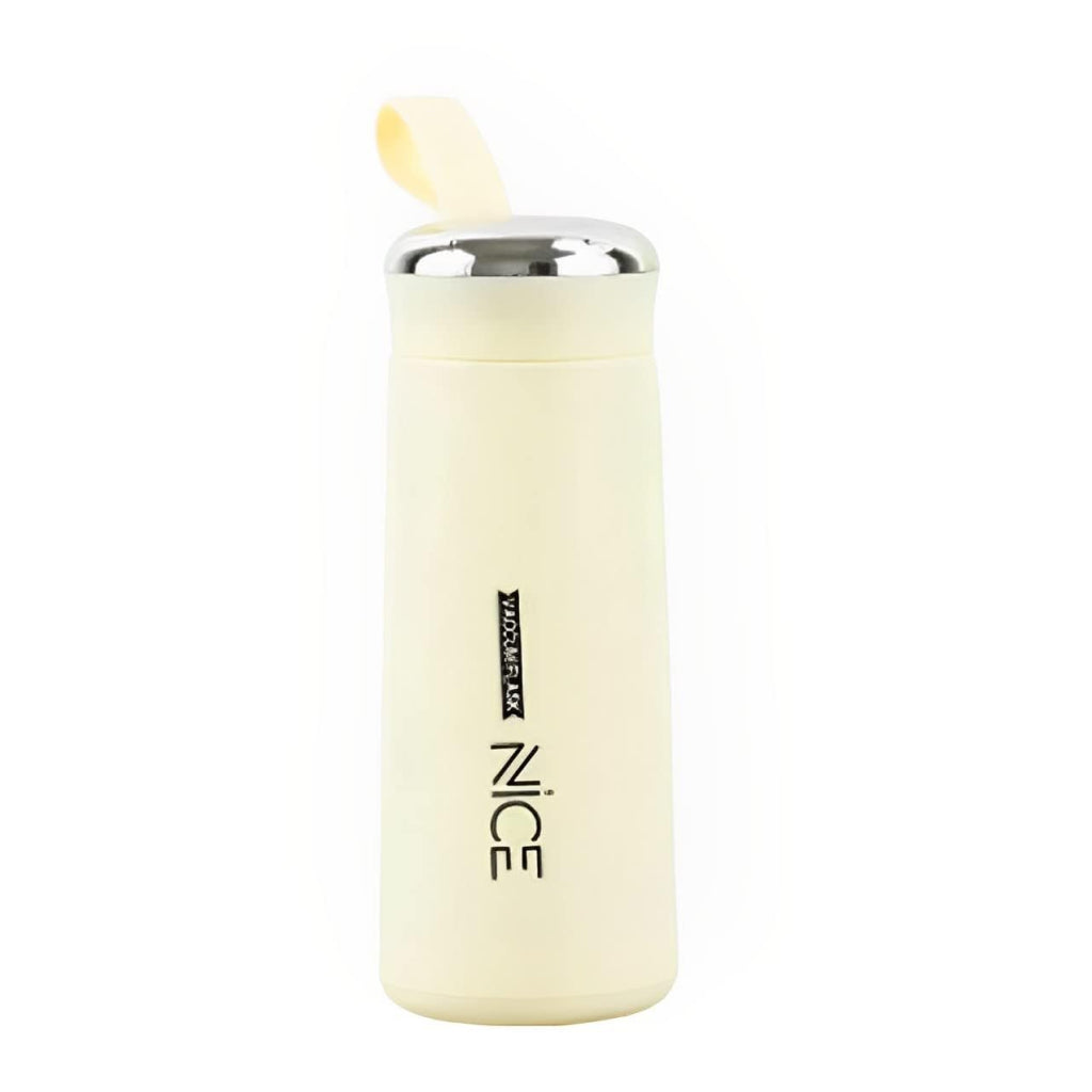 Dual-Layer Vacuum Flask – Glass Interior, Durable Plastic Exterior, Leak-Proof Travel Bottle, 400ml